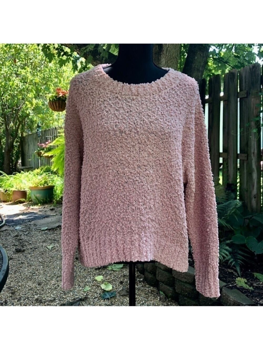 Social Standard by Sanctuary Women's Dusty Pink Popcorn Knit Sweater Size M - Picture 4 of 6